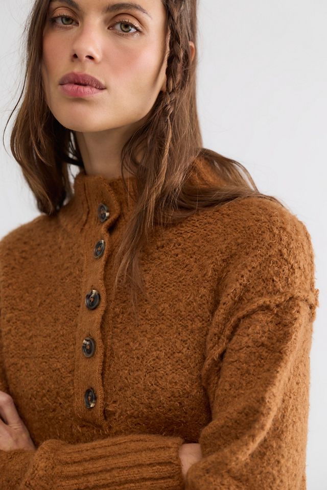 Tucked Henley Pullover #3