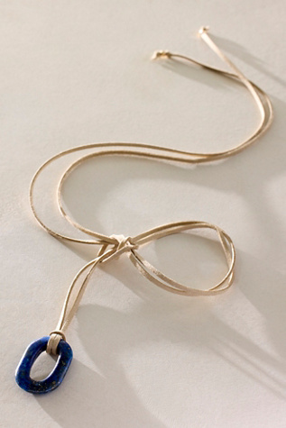 Free-est x ALV Stone On Suede Necklace