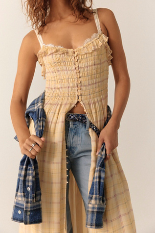 Женское платье Free People Lennox Maxi, цвет: Сливочный комбинированный — фото 3