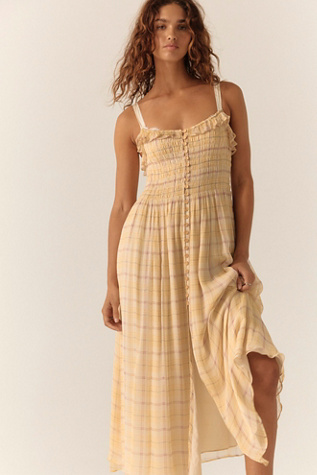 Женское платье Free People Lennox Maxi, цвет: Сливочный комбинированный — фото 4
