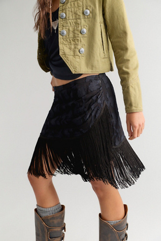 Nigel Preston Micro Mini Fringe Skirt