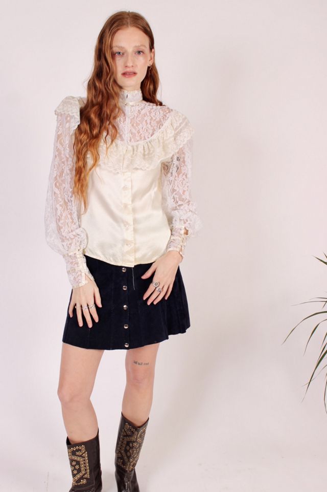 1960's Genuine Suede Snap Front Mini Skirt Selected By Wolf And Moon Vintage #1