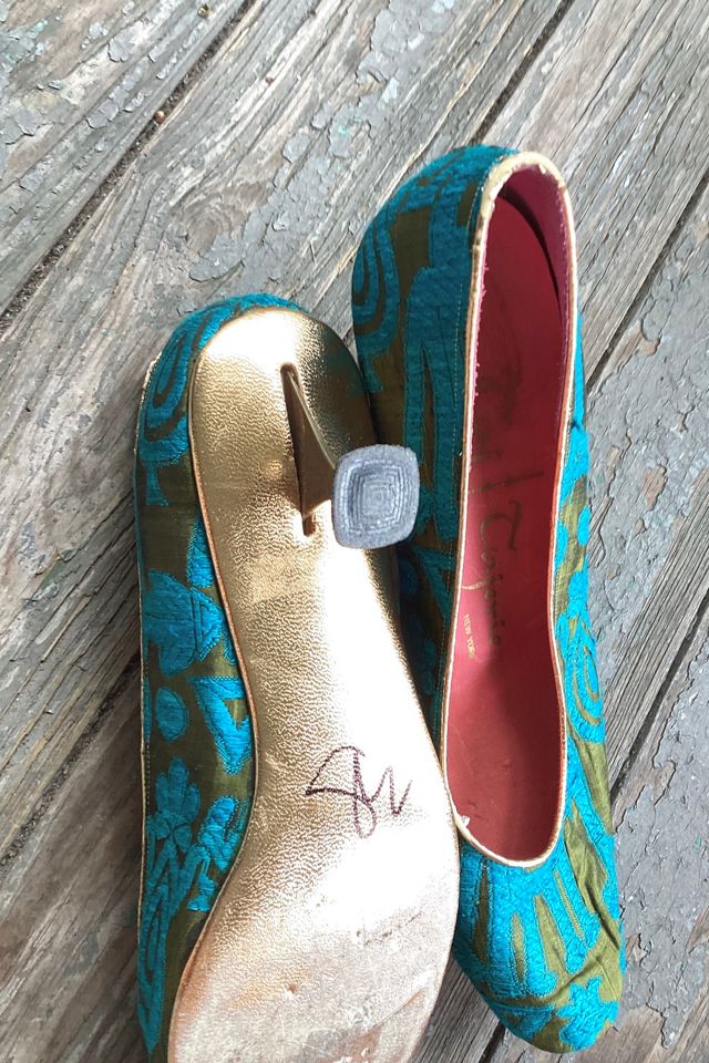 Vintage "I Dream of Jeanie" Jacquard Kitten Heels Selected by Cherry #1