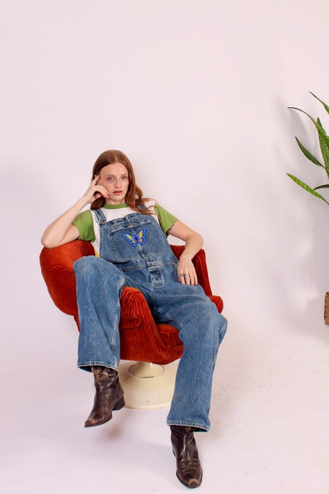 Vintage Lee Denim Overalls With Cute Butterfly Patch Selected By Wolf And Moon Vintage #2