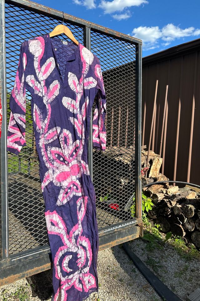 Vintage 1970s Batik Cotton Kurta Selected by Cherry #1