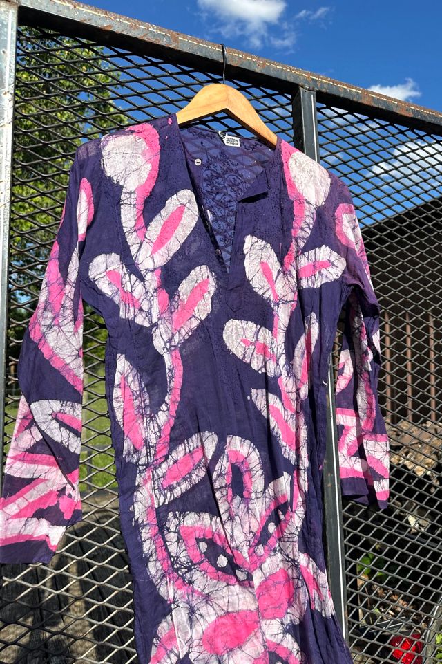 Vintage 1970s Batik Cotton Kurta Selected by Cherry #2