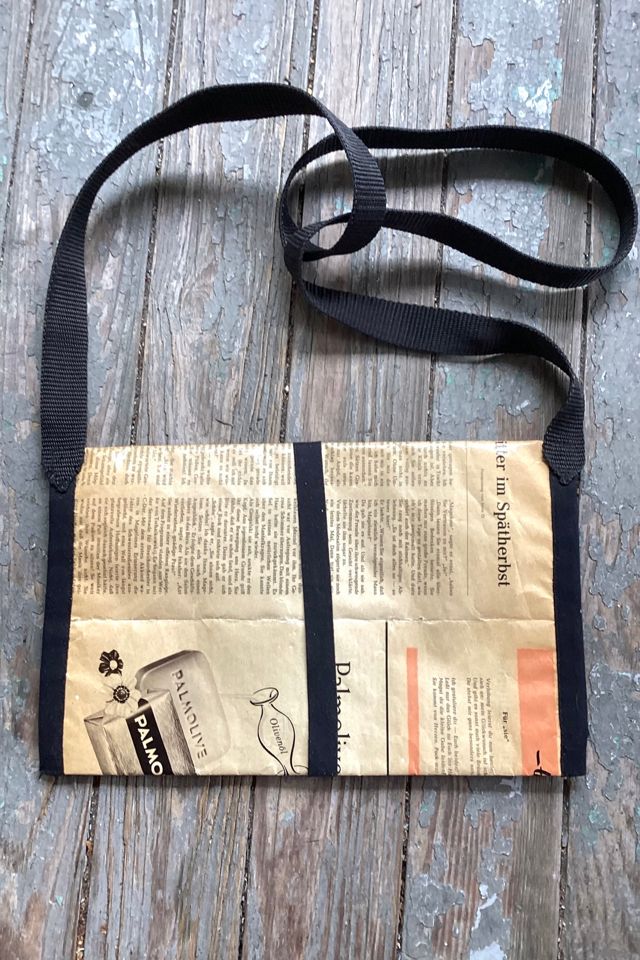 Vintage 1980s Rare German Newspaper Bag Selected by Cherry #1