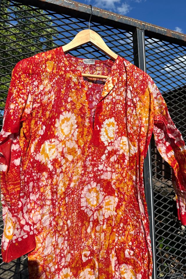 Vintage 1970s Batik Cotton Kurta Selected by Cherry #2