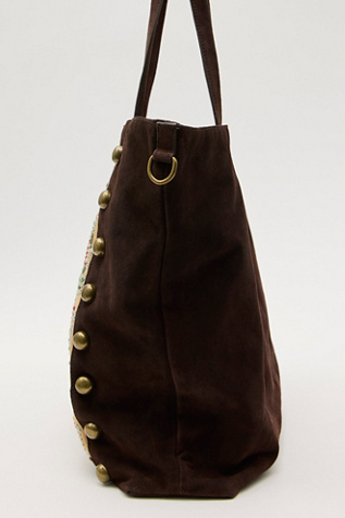 Женская сумка Free People Rainbow Mountain Stud Tote, цвет: Шоколадный — фото 3