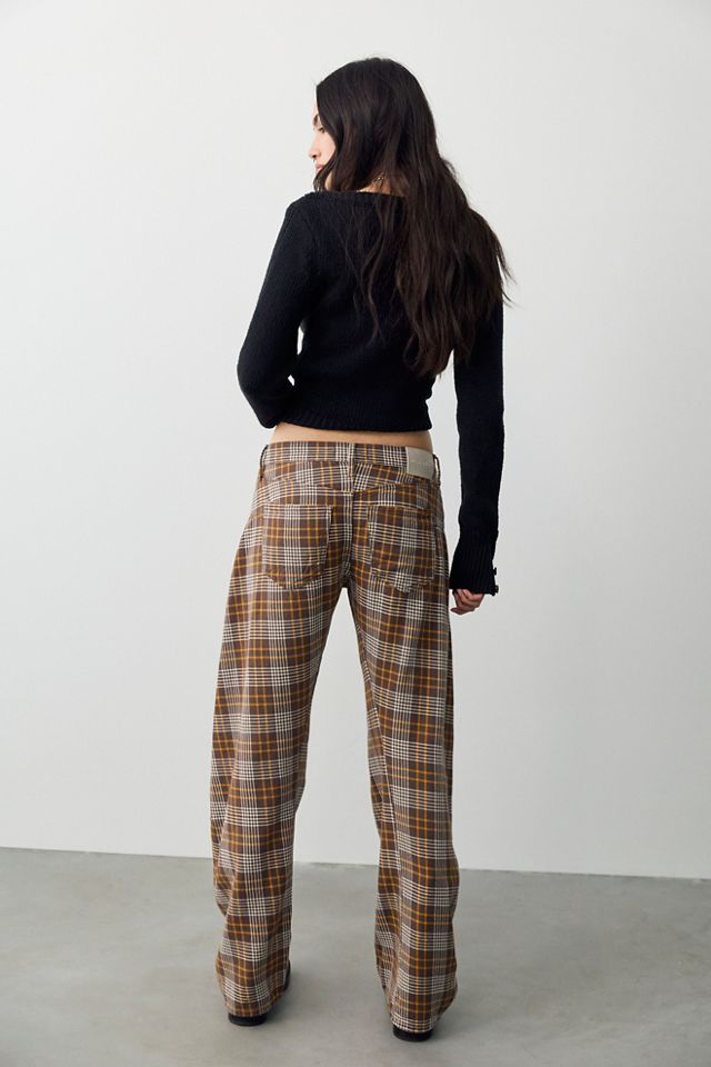 We The Free Fable Plaid Low-Rise Twisted Bowed Jeans #2