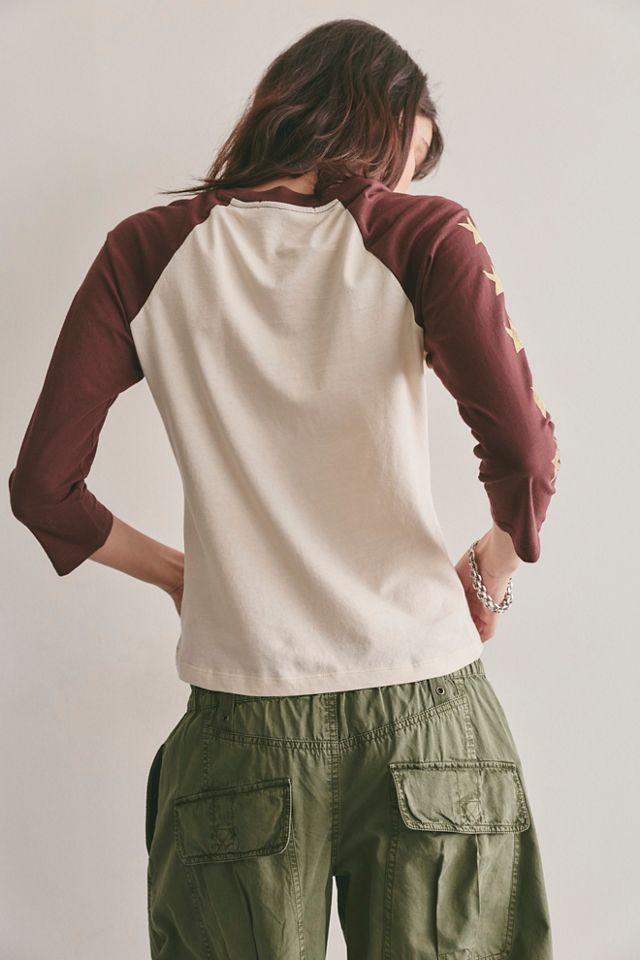 Daydreamer Star Raglan Sleeve Baseball Tee #1