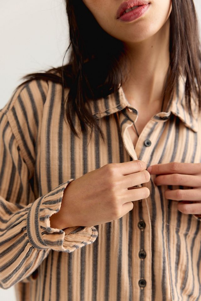 We The Free Off-Duty Double Cloth Striped Button Down #3