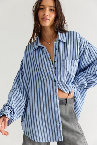 We The Free Chemise boutonnée rayée en double tissu Off-Duty