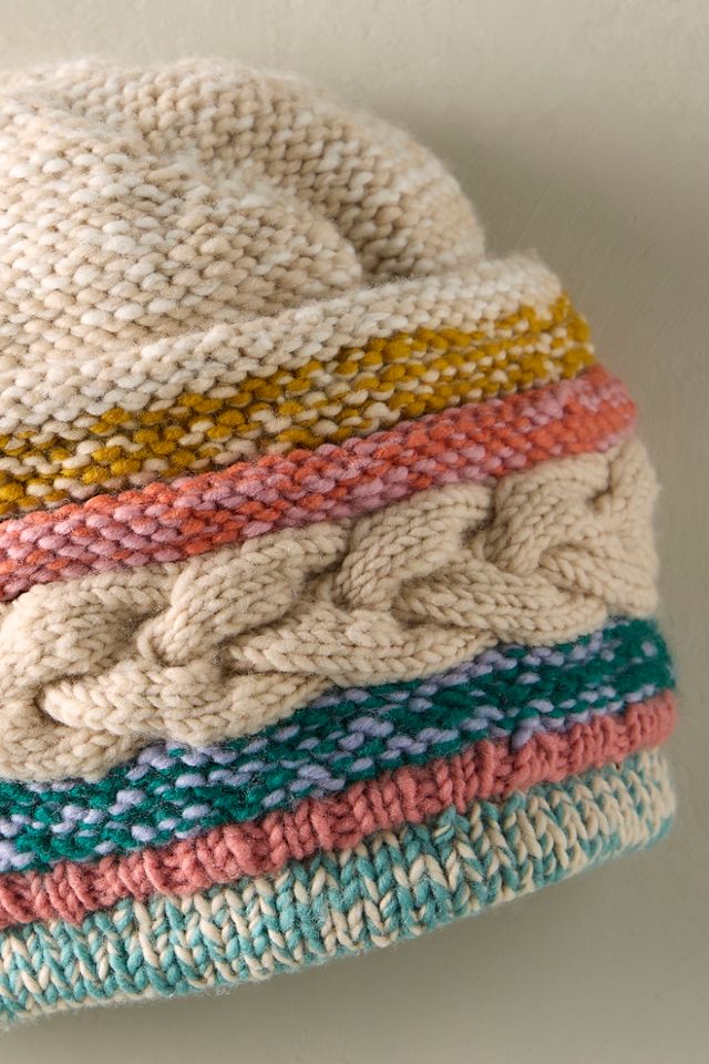 Cable Fold Up Beanie #1