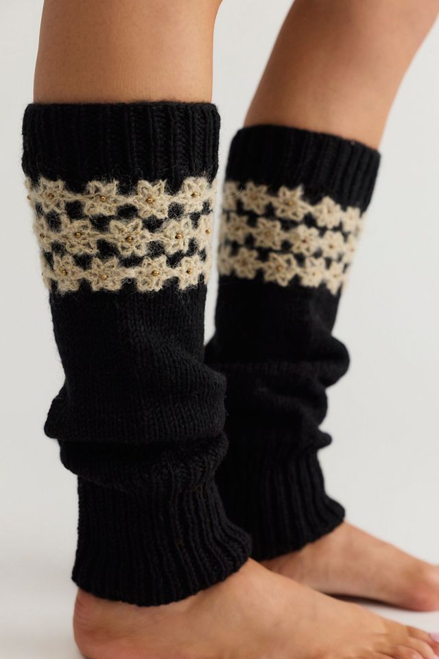 Floral Trim Legwarmers #1