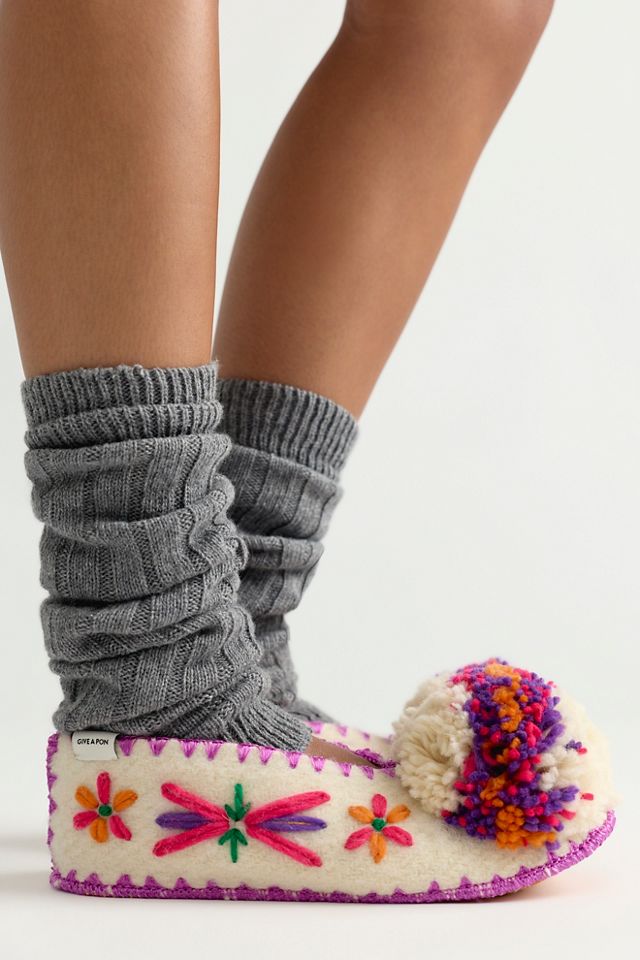 Confetti Pom Slippers #2