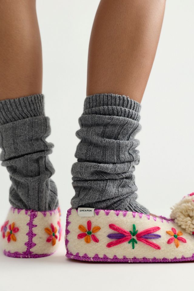 Confetti Pom Slippers #3