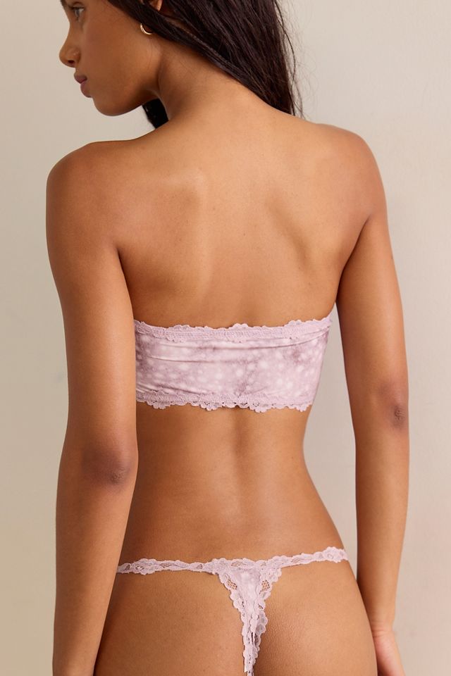 String en microfibre imprimé dentelle Charlie #1