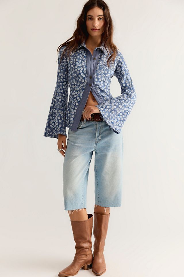 We The Free Mod Mix Printed Button Down Top #2