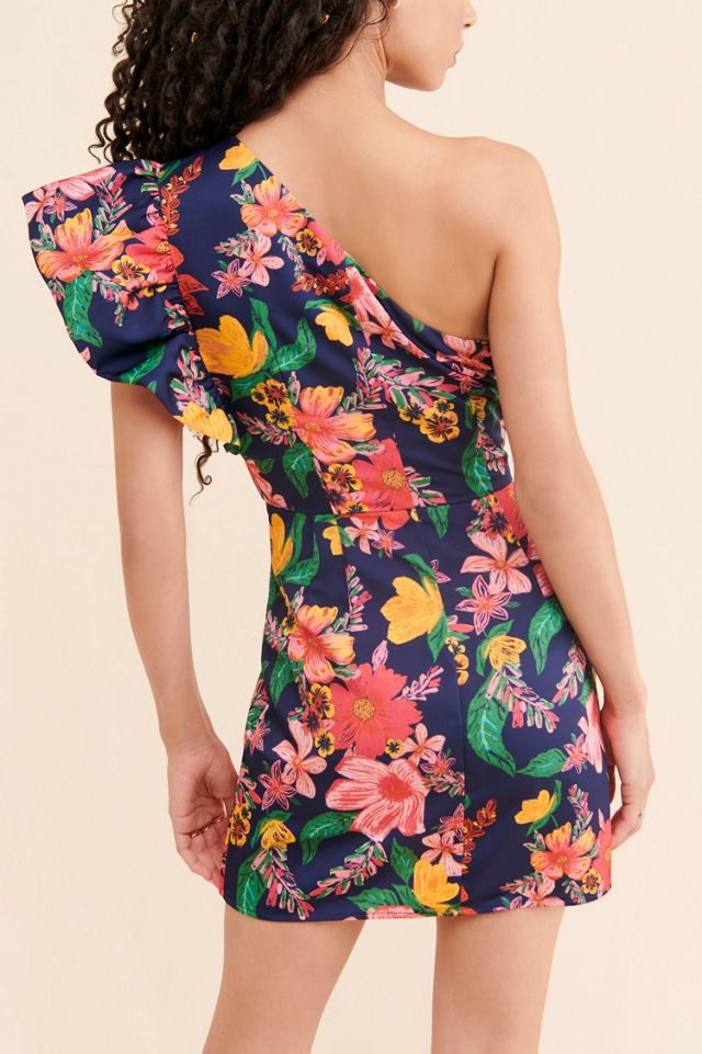 Finders Keepers One Shoulder Ruffle Mini Dress #1