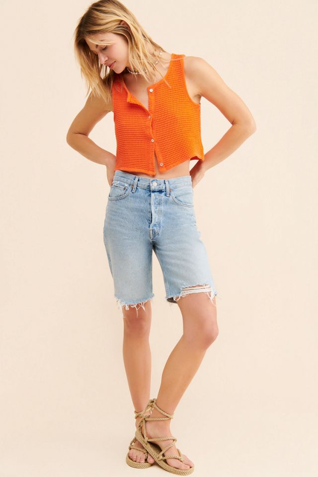 DONNI. Cropped Waffle Knit Vest #3
