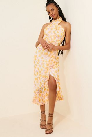 Keepsake Grecian Floral Midi Dress
