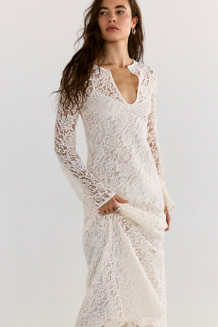 Robe longue en dentelle Bianca Hansen & Gretel