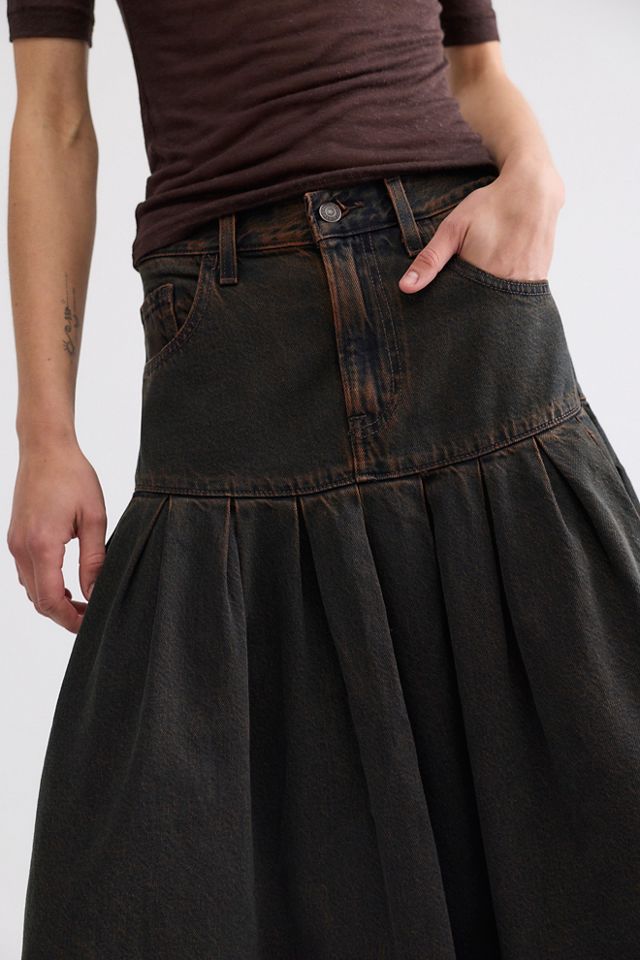 Levi's Yoked Pleated Midi Skirt thumbnail 3