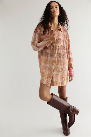 The Tales Summer Check Mini Shirtdress