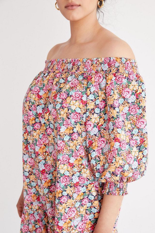Flounced Off-The-Shoulder Mini Dress #1