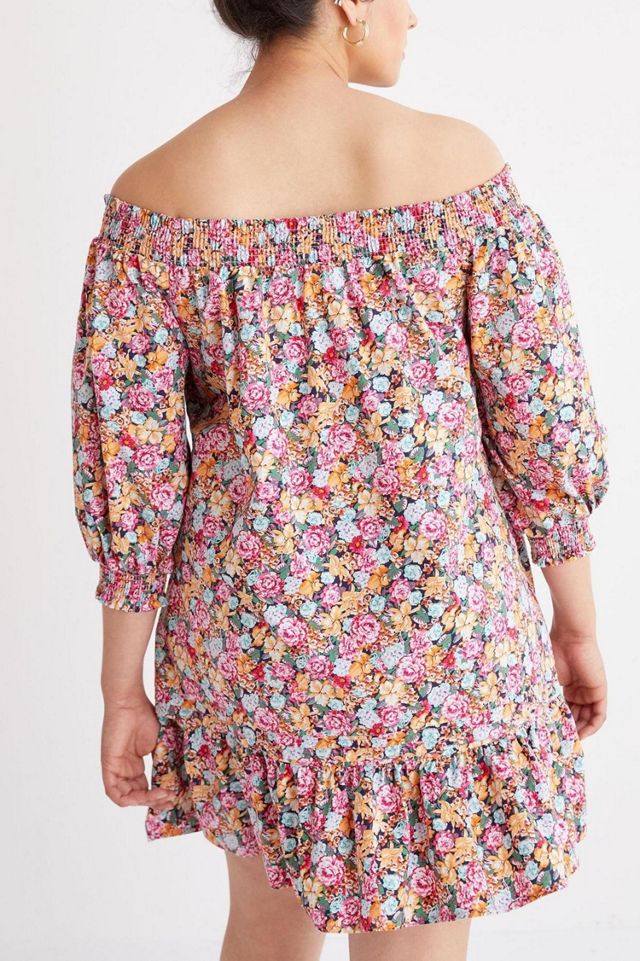 Flounced Off-The-Shoulder Mini Dress #2