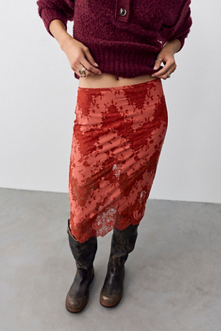 Karma Lace Column Midi Skirt