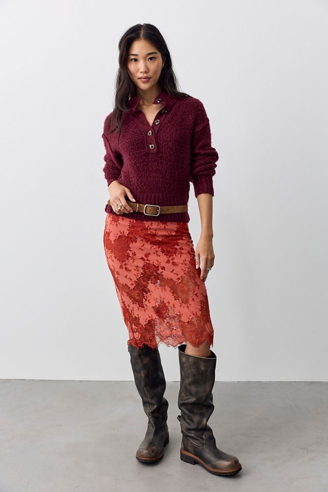 Karma Lace Column Midi Skirt #2