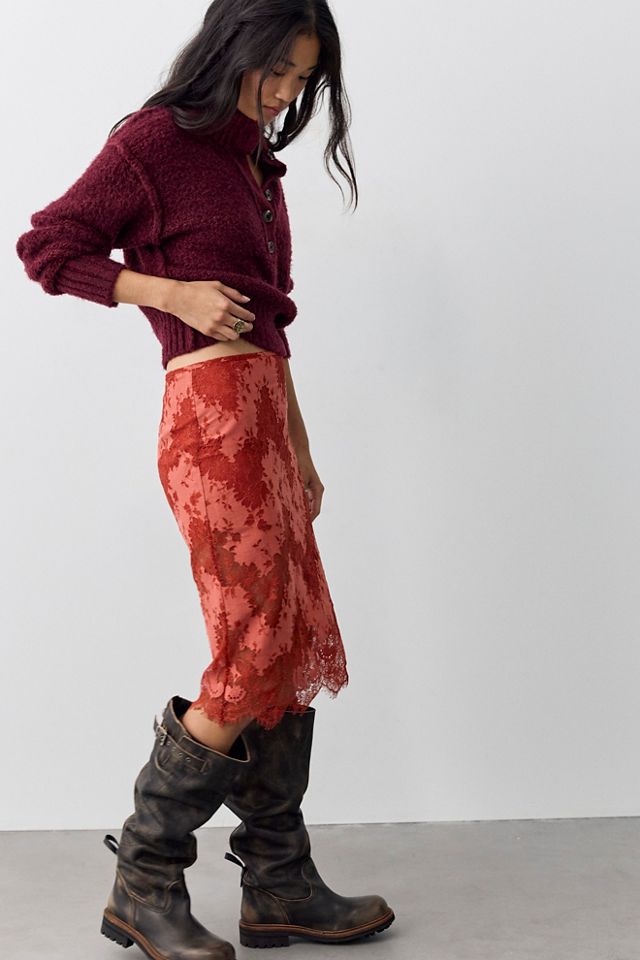 Karma Lace Column Midi Skirt #3