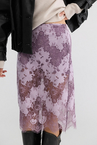 Karma Lace Column Midi Skirt by Free People