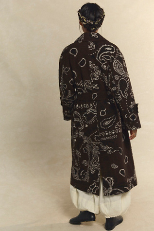 Женское пальто Free People Simone Italian Wool-Blend, цвет: Коричневый комбинированный — фото 2