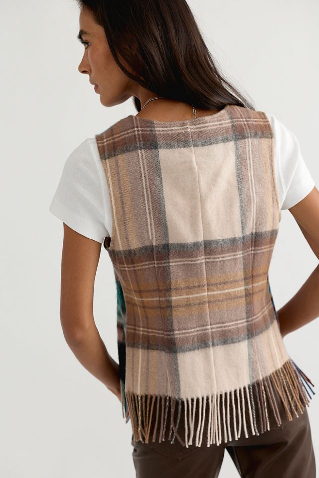 CeliaB Plaid Wool Vest #1