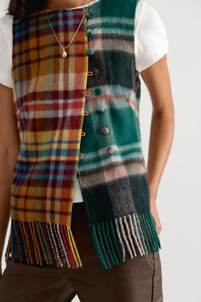 CeliaB Plaid Wool Vest #3