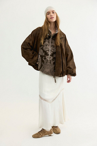 Женский свитер Free People Thatcher Oversized Pullover, цвет: Кофейный комбинированный — фото 3