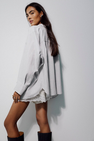Sabine Striped Linen Button Down Top