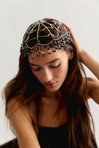 Женские аксессуары для волос Free People Zaza Head Piece, цвет: Оникс — фото 1