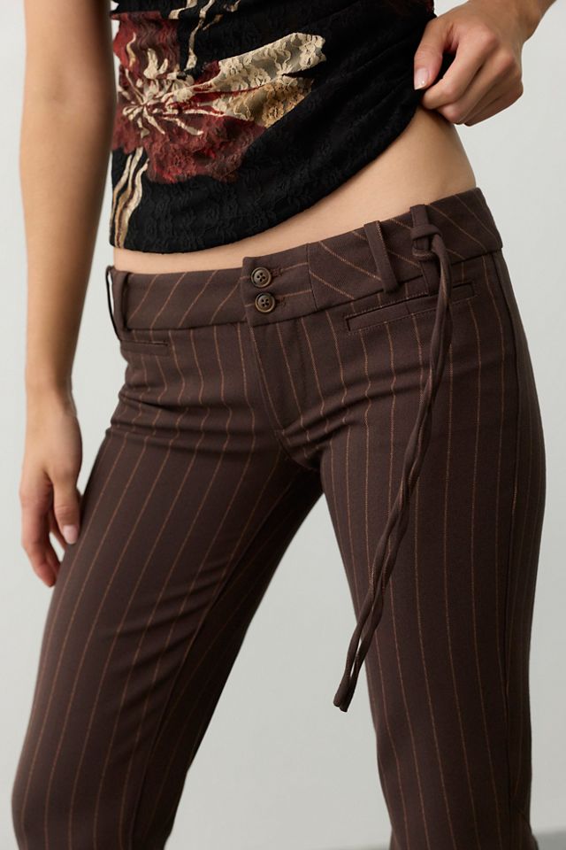 Pantalon Quinn coupe ajustée à taille ultra basse #1