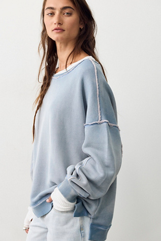 Женский свитер We The Free Faded Memory Long Sleeve Pullover, цвет: Cornflower — фото 4