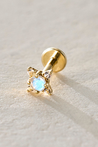 Local Eclectic Moonstone Flatback Earrings