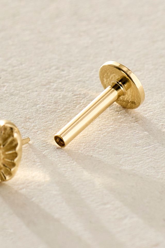 Local Eclectic Gold Heart Flatback Earrings #2