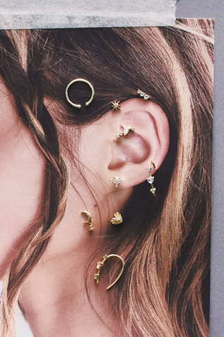 Женские серьги Local Eclectic Ombre Ear Hugger, цвет: Золотой — фото 5