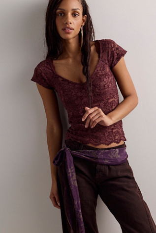 Raising Eyebrows Lace Tee