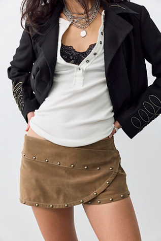 Low Rider Studded Wrap Skort
