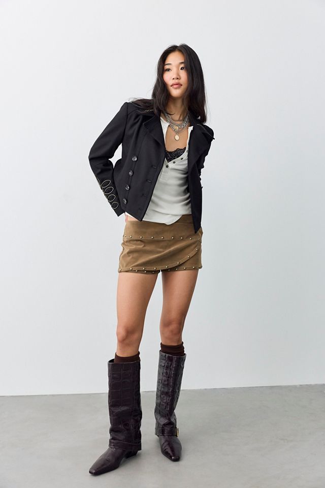 Low Rider Studded Wrap Skort #1