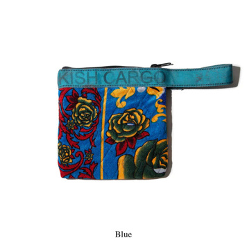 Женская сумка PUEBCO Mao's Fabric Pouch, цвет: Синий — фото 1